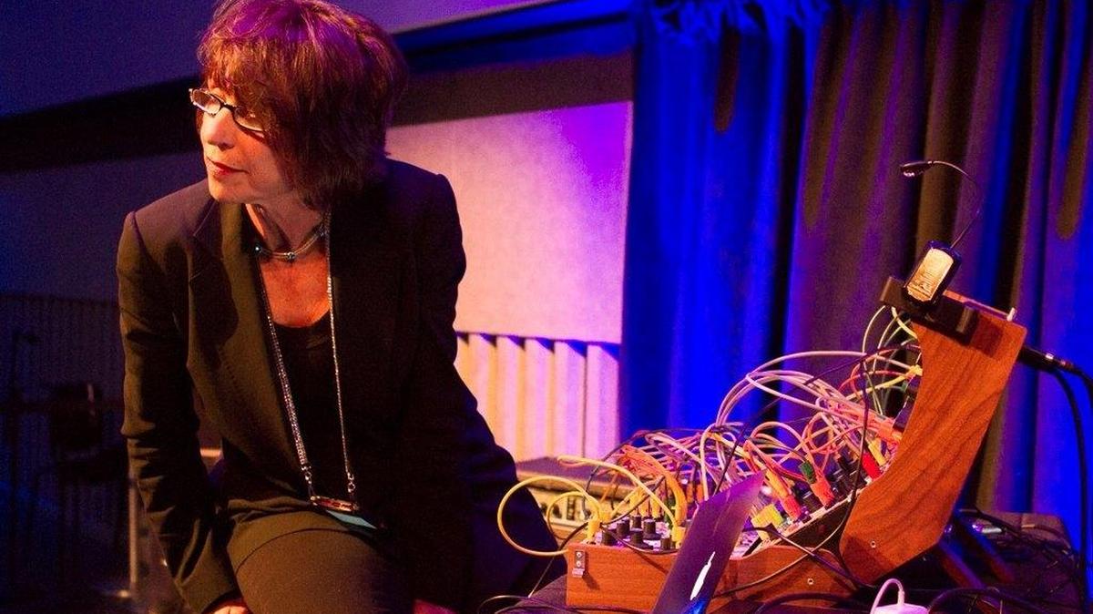 Suzanne Ciani, seen here with the Buchla modular synthesizer, will perform Saturday, May 20, during Moogfest 2017.