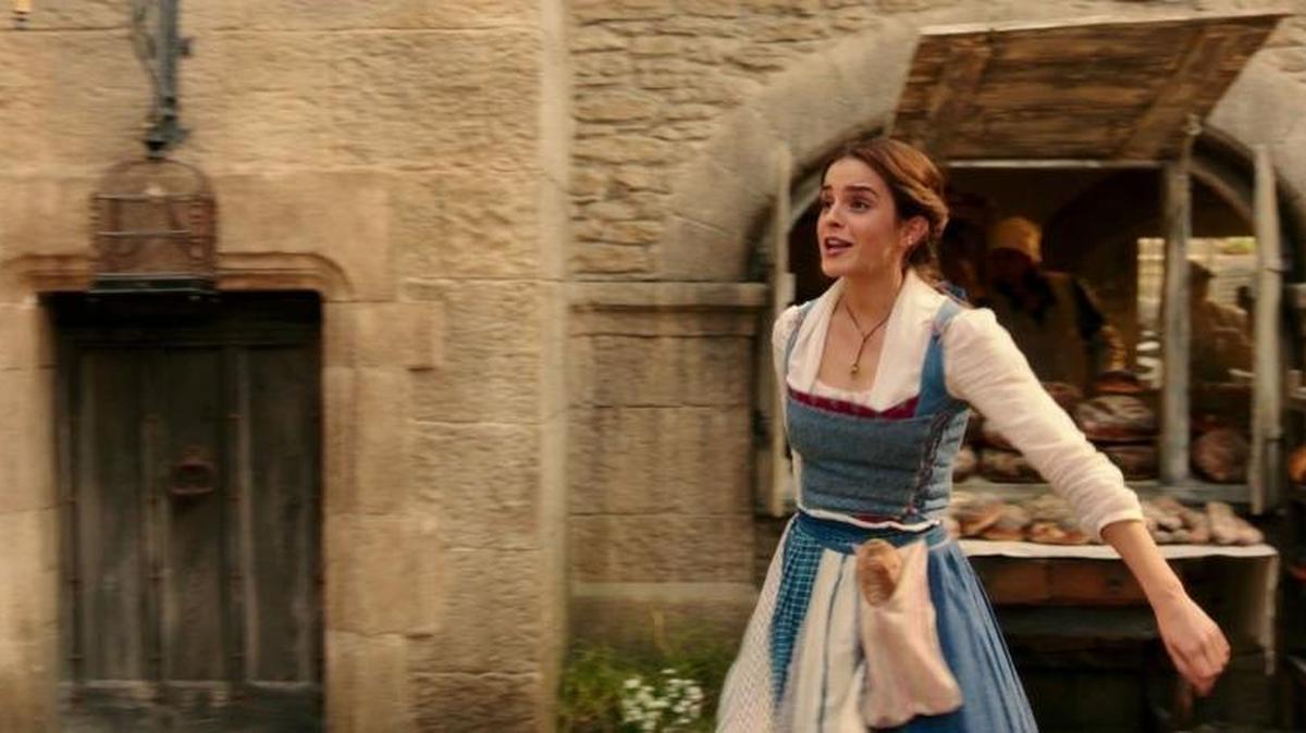 Emma Watson as Belle in a scene from the movie "Beauty and the Beast" directed by Bill Condon. (Walt Disney Pictures/TNS)