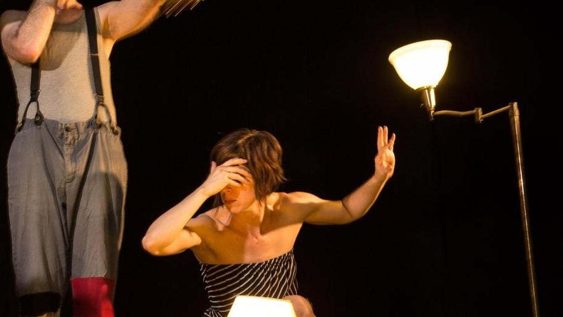 Stacy Wolfson and Curtis Eller collaborate in their work "Hypnagogiacs," one of six short works Tobacco Road Dance Productions will present.