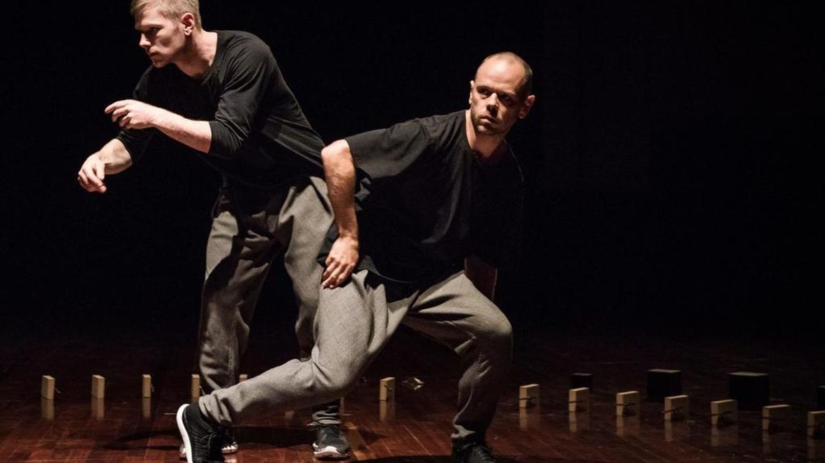 Antony Hamilton & Alisdair Macindoe perform “Meeting,” a mixture of classic of B-boy moves and contemporary dance, at Duke’s Rubenstein Arts Center beginning Thursday, Feb. 1 at 8 p.m.