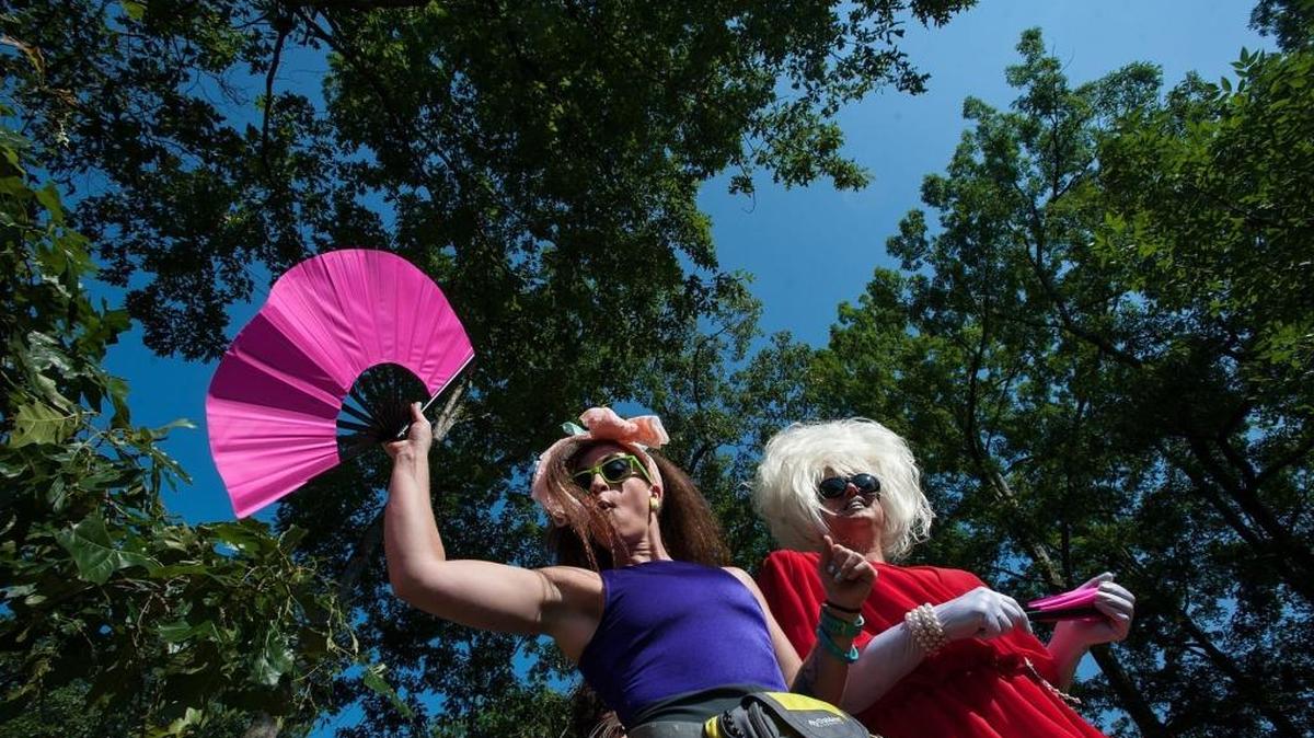 Performers parade through Duke Park to the stage at the start of the 12th annual Beaver Queen Pageant in this June 2016 file photo.
