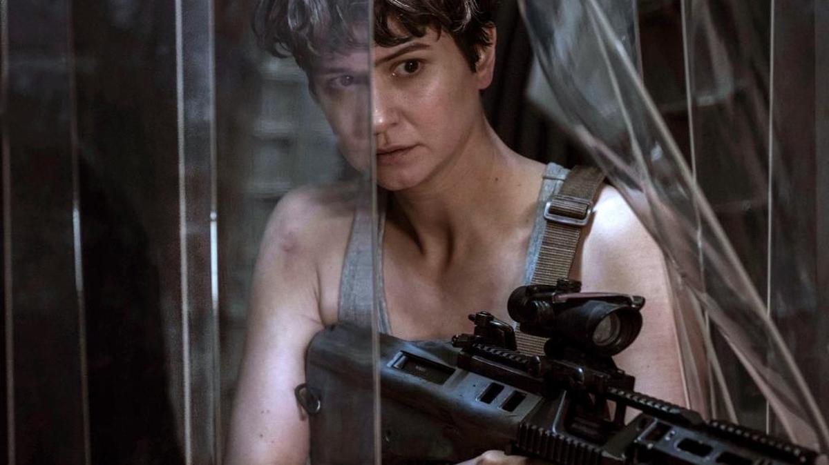 This image released by Twentieth Century Fox shows Katherine Waterston in a scene from "Alien: Covenant," in theaters on May 19. Almost 40 years after “Alien” shocked audiences, filmmaker Ridley Scott is returning to the well that made him a star director with a new terrifying installment, “Alien: Covenant.”