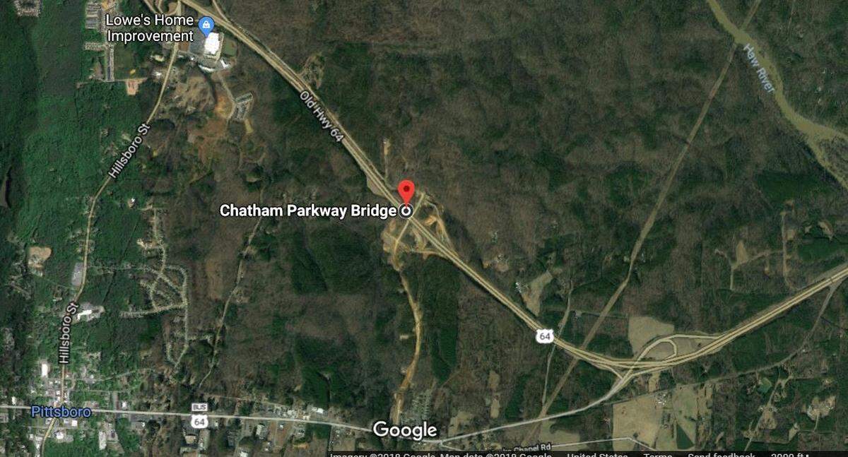 Much of the land for Chatham Park is still covered by forest.