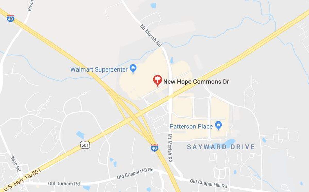 New Hope Commons is located off of U.S. 15-501.