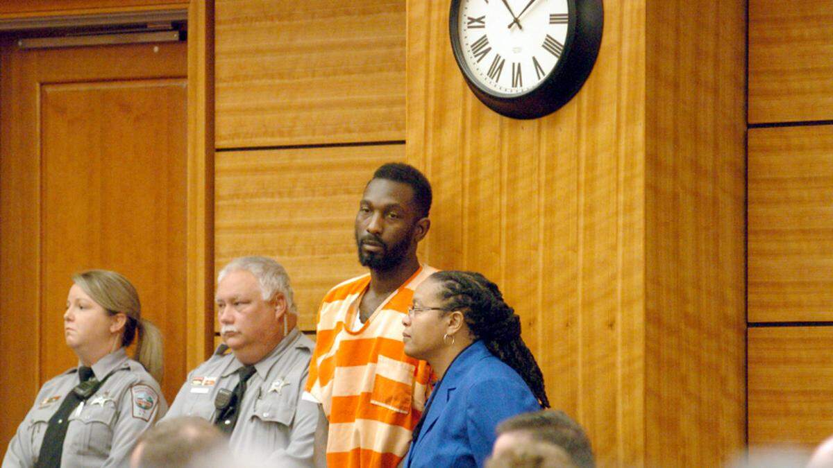 Rickey Adams made his first appearance in Chatham County Superior Court in Pittsboro, North Carolina, after being charged in the death of 1-year-old De’Andre Emmanuel Cotton in July 2017.