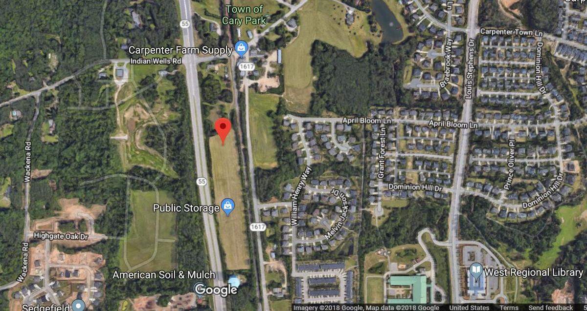 A new Bojangles’ is proposed in the western Cary near the intersection of NC 55 and Morrisville Carpenter Road.