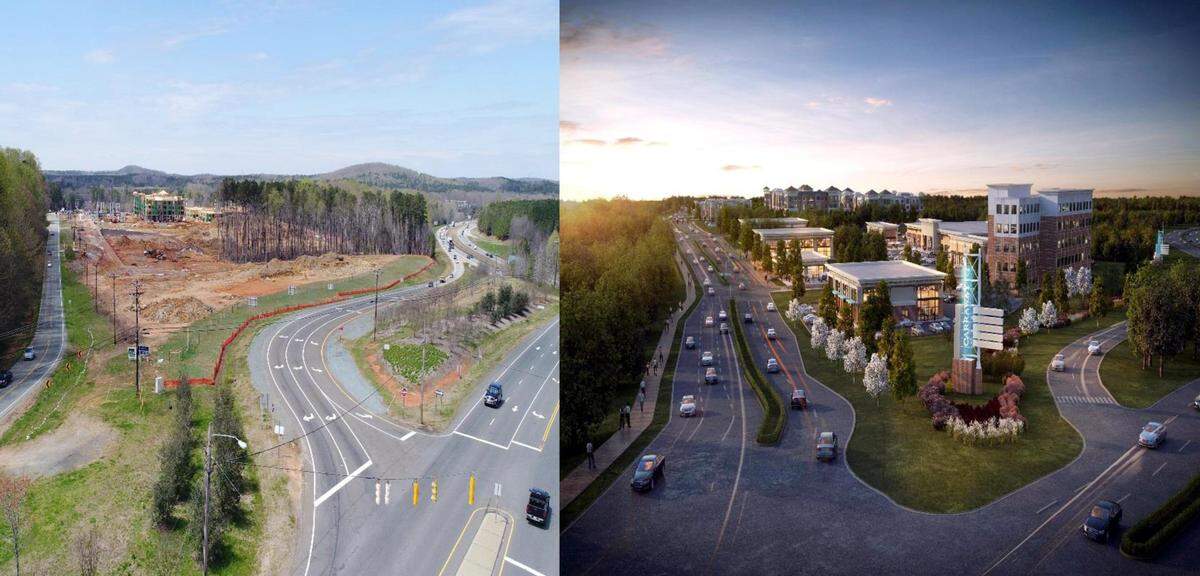 Carraway Village is transforming 55 acres of mostly forest to a mix of multistory apartments, retail, offices and hotel rooms on Eubanks Road, on Chapel Hill's northern border.