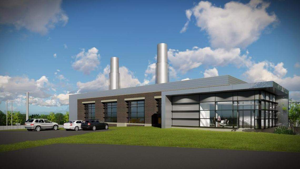 Duke University is looking at whether it would make sense to install on campus a gas-turbine power plant like the one envisioned here.