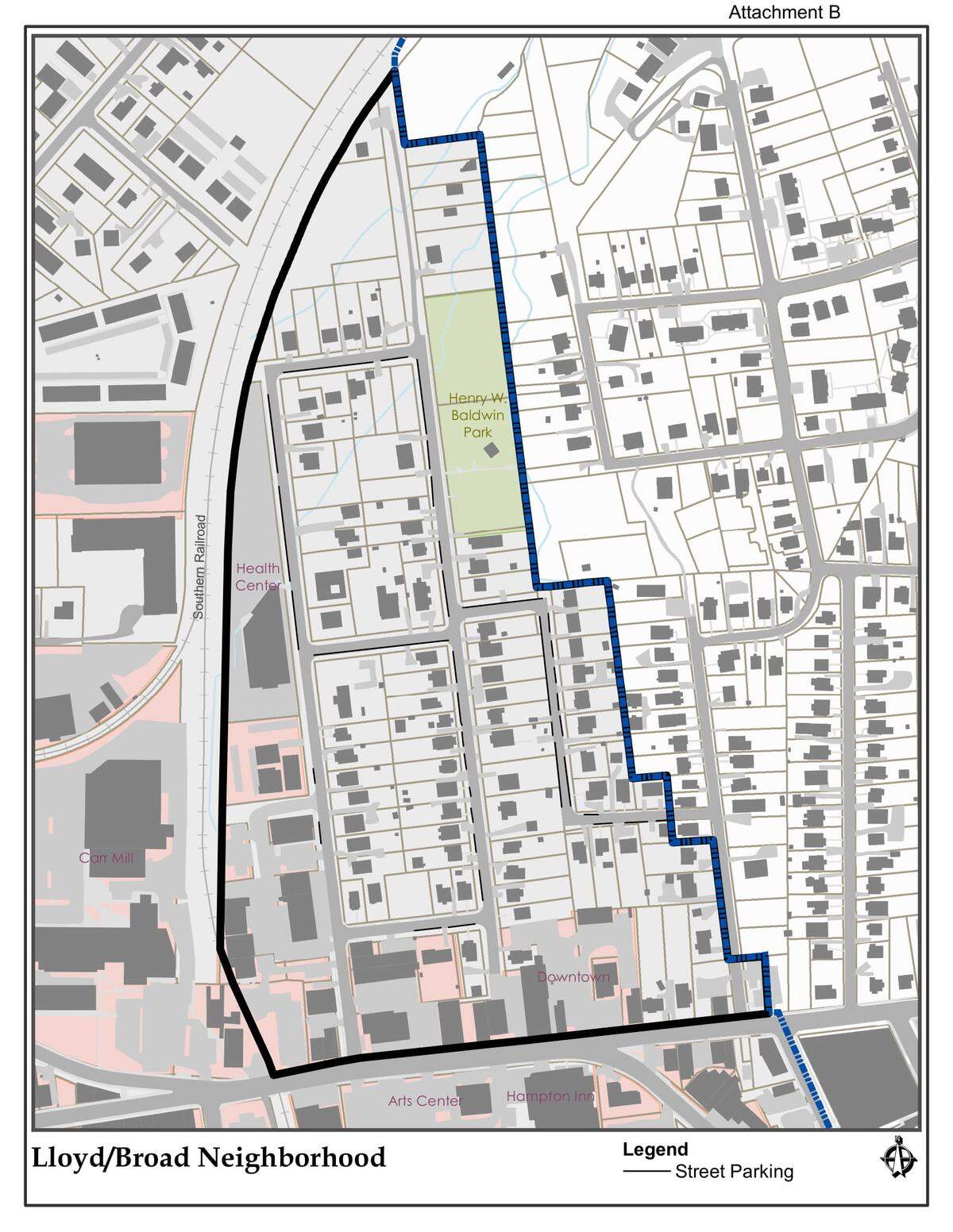 This is the proposed boundary for the the Lloyd-Broad neighborhood overlay district.