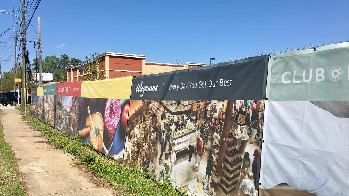 The Wegmans-anchored shopping center Midtown East is set to be finished next fall.