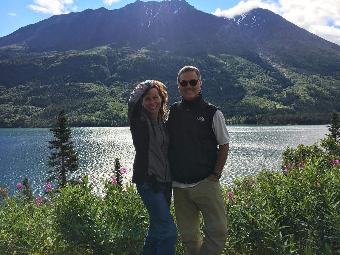 Julie Seel and Bill Bishop on a trip to Alaska.