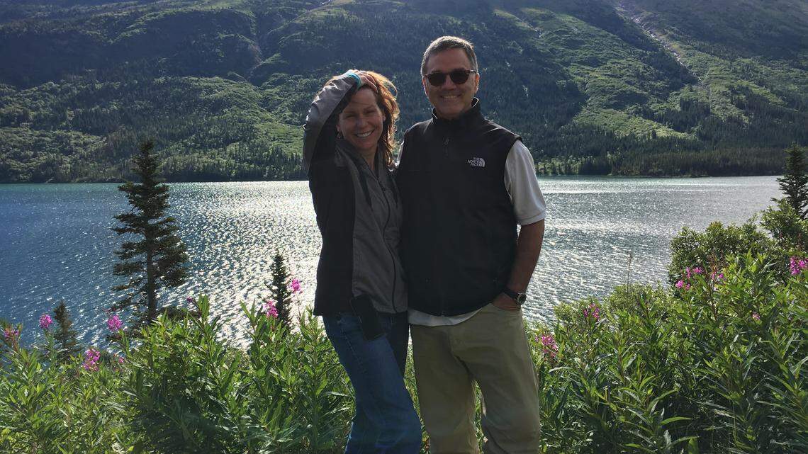 Julie Seel and Bill Bishop on a trip to Alaska.