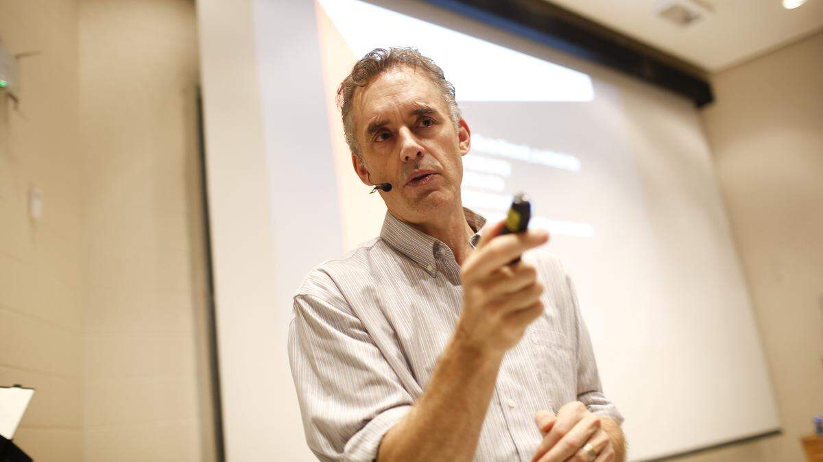 Jordan Peterson during a lecture on January 10, 2017 in Toronto, Canada. (Rene Johnston/Toronto Star/Zuma Press/TNS)