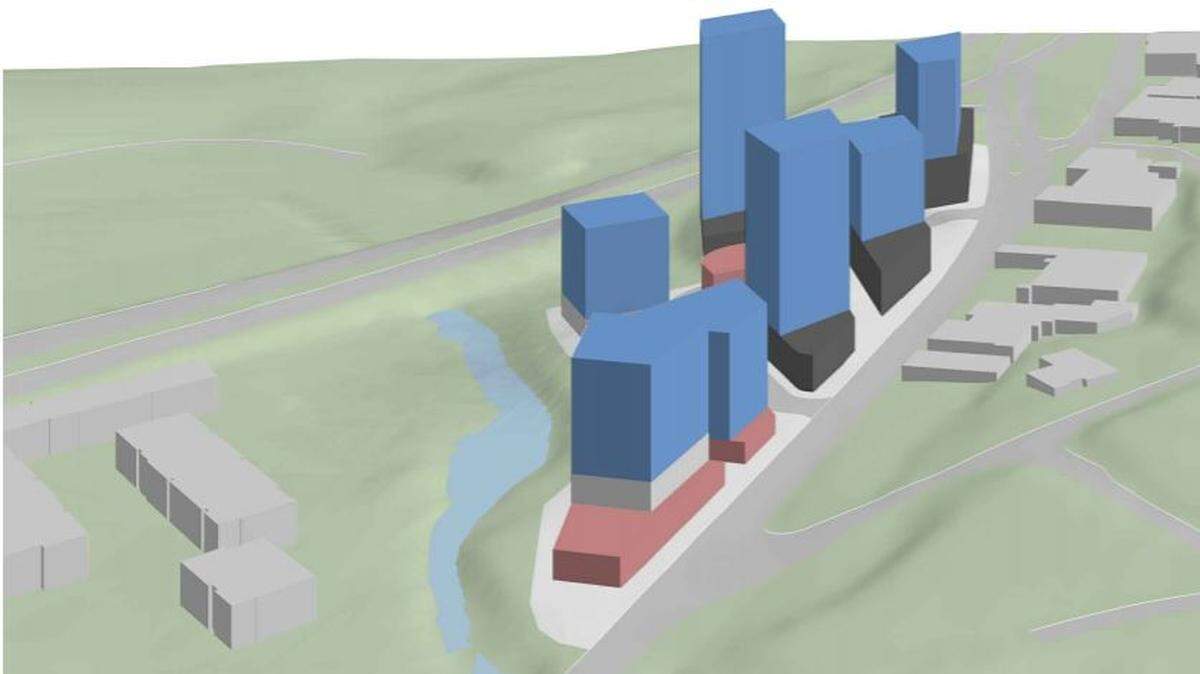 Early renderings of a proposed project south of downtown Raleigh. The project would need a rezoning.
