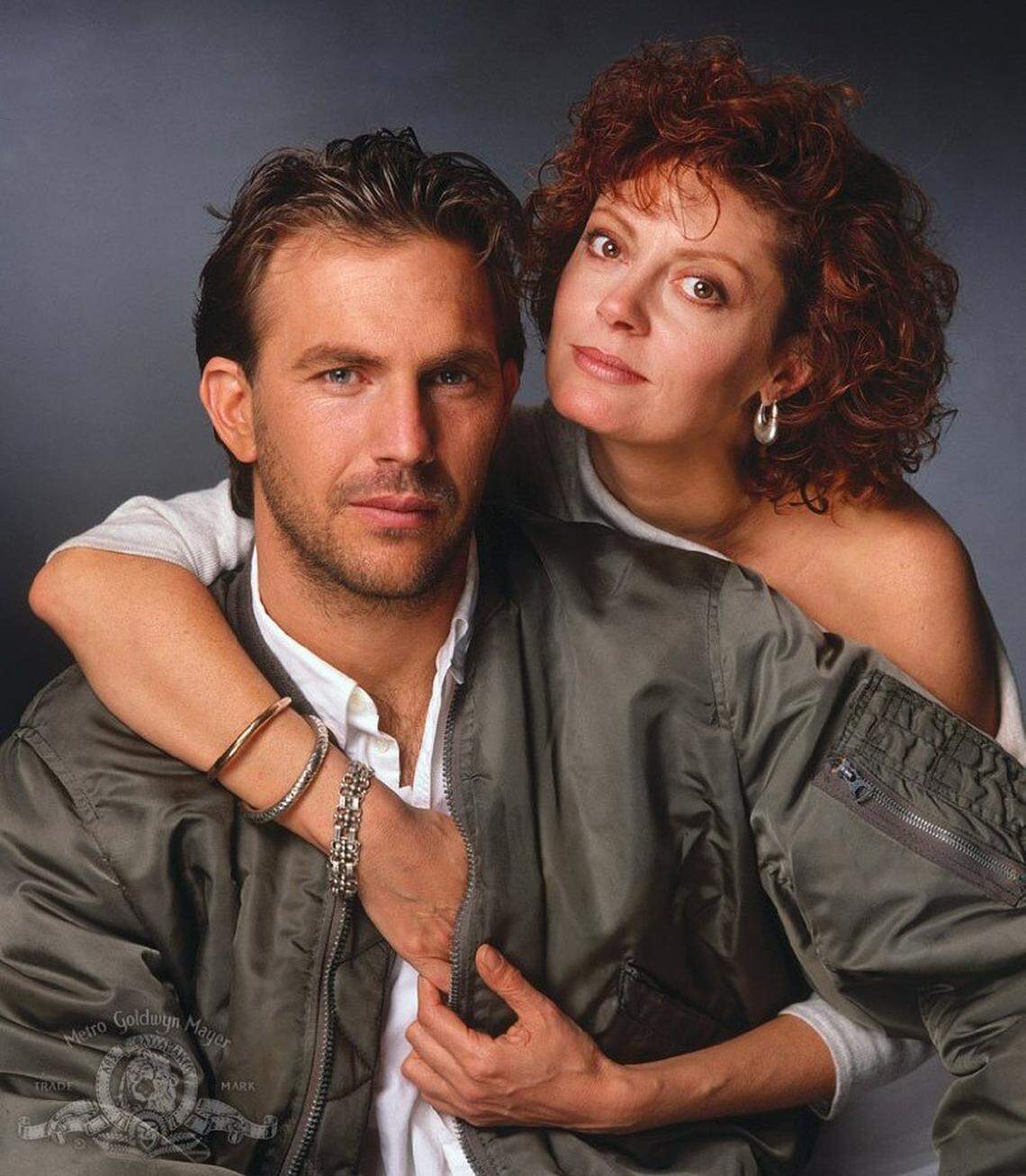 Kevin Costner and Susan Sarandon in a "Bull Durham" publicity photo from 1988.