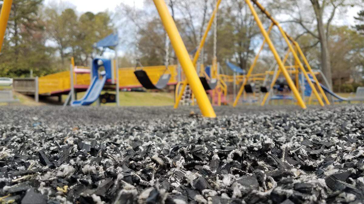 Shredded tire rubber mulch at East Durham Park will be replaced, after the Durham City Council told city staff to move forward before results of an Environmental Protection Agency study on its use.