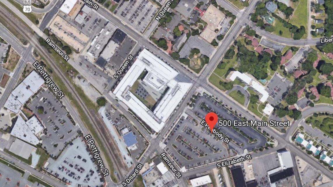 Two blocks of Durham County-owned land at the 300 and 500 blocks of East Main Street will be redeveloped from surface parking to parking garages and apartments. Some of the apartments will be affordable housing.