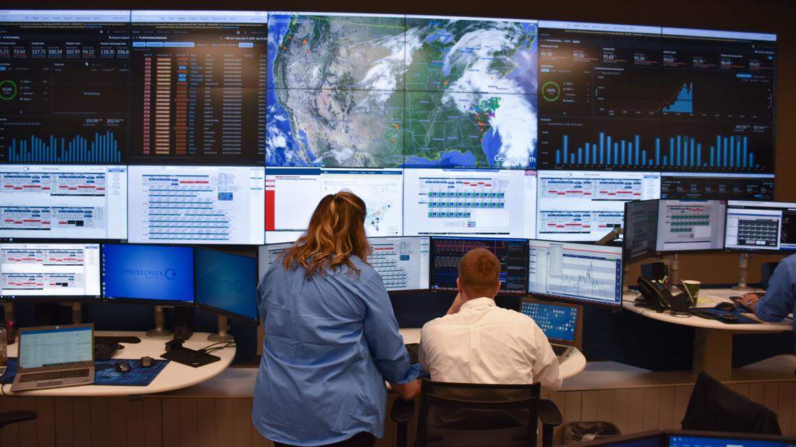 A major solar-power company, Cypress Creek Renewables, now runs its entire generating network from a new control room in south Durham.