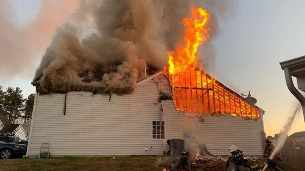 A home on Spring Creek Drive in Durham was damaged by a fire on Monday, Dec. 24, 2018. The family was not at home at the time of the fire, and no one was injured.
