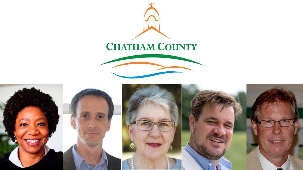 The Chatham County Board of Commissioners Commissions, Karen Howard, Mike Dasher, Diana Hales, Jim Crawford and Walter Petty, will host a public hearing Monday regarding the county’s zoning ordinance.