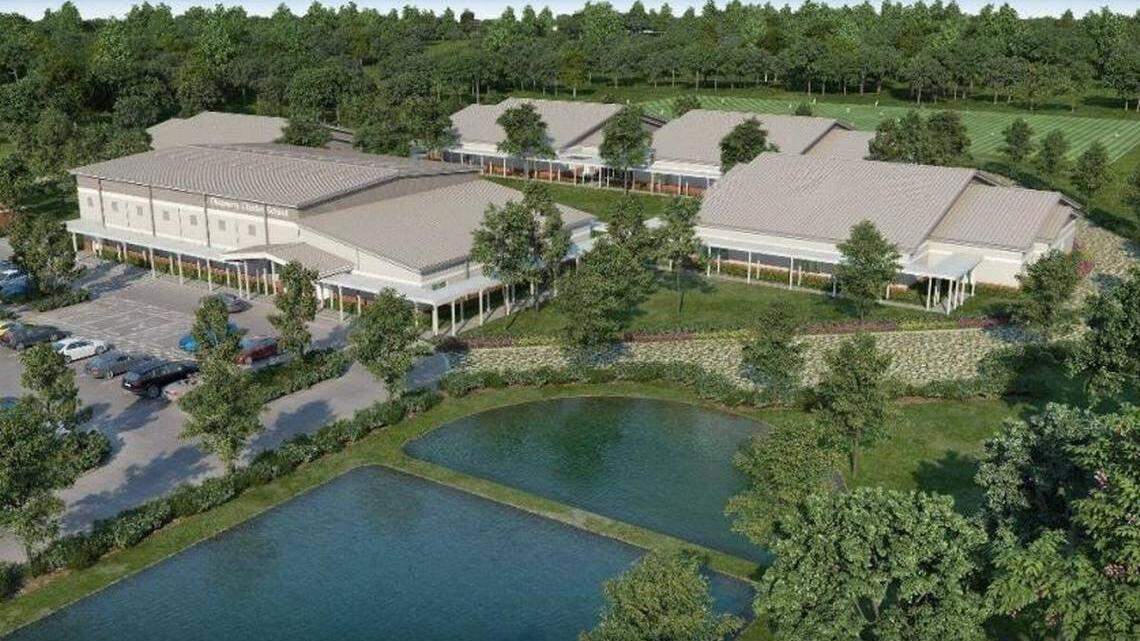 This is an artist’s rendering of Discovery Charter, a Science, Technology, Engineering, Arts and Mathematics (STEAM)-themed charter middle school proposed for Orange Factory Road.