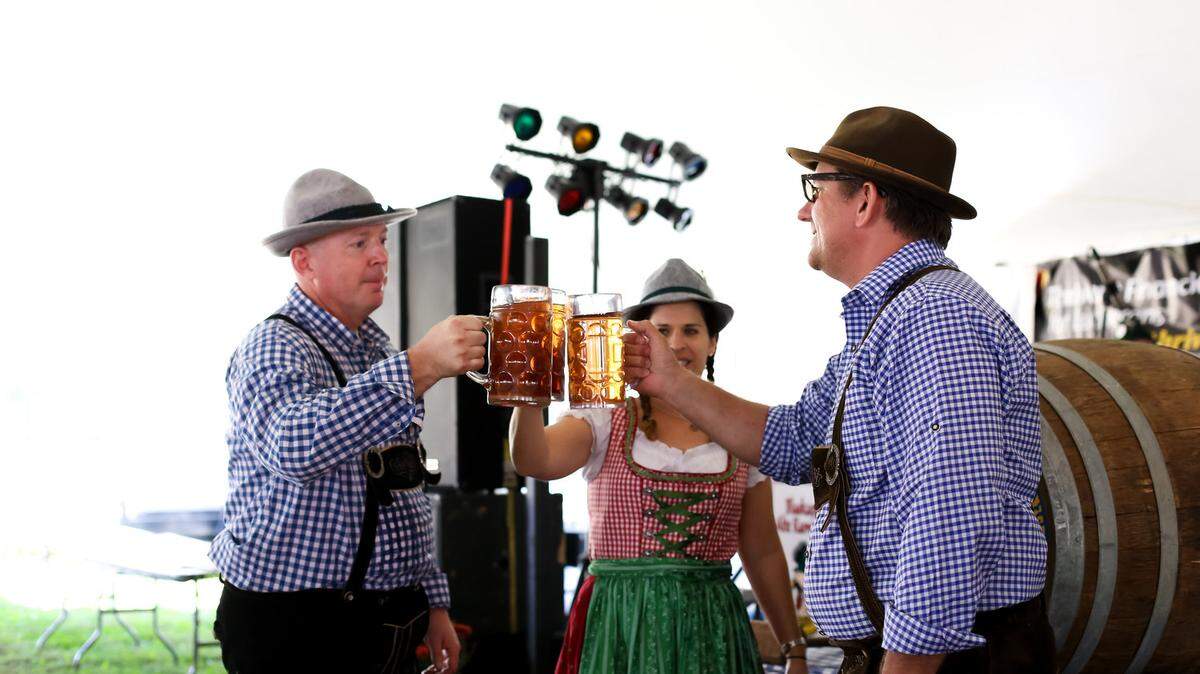 Oktoberfest is an annual event in Lovettsville Virginia, where then Mayor Robert Zoldos (left) would emcee a dachshunds dash as the town of 2,300 cheered.