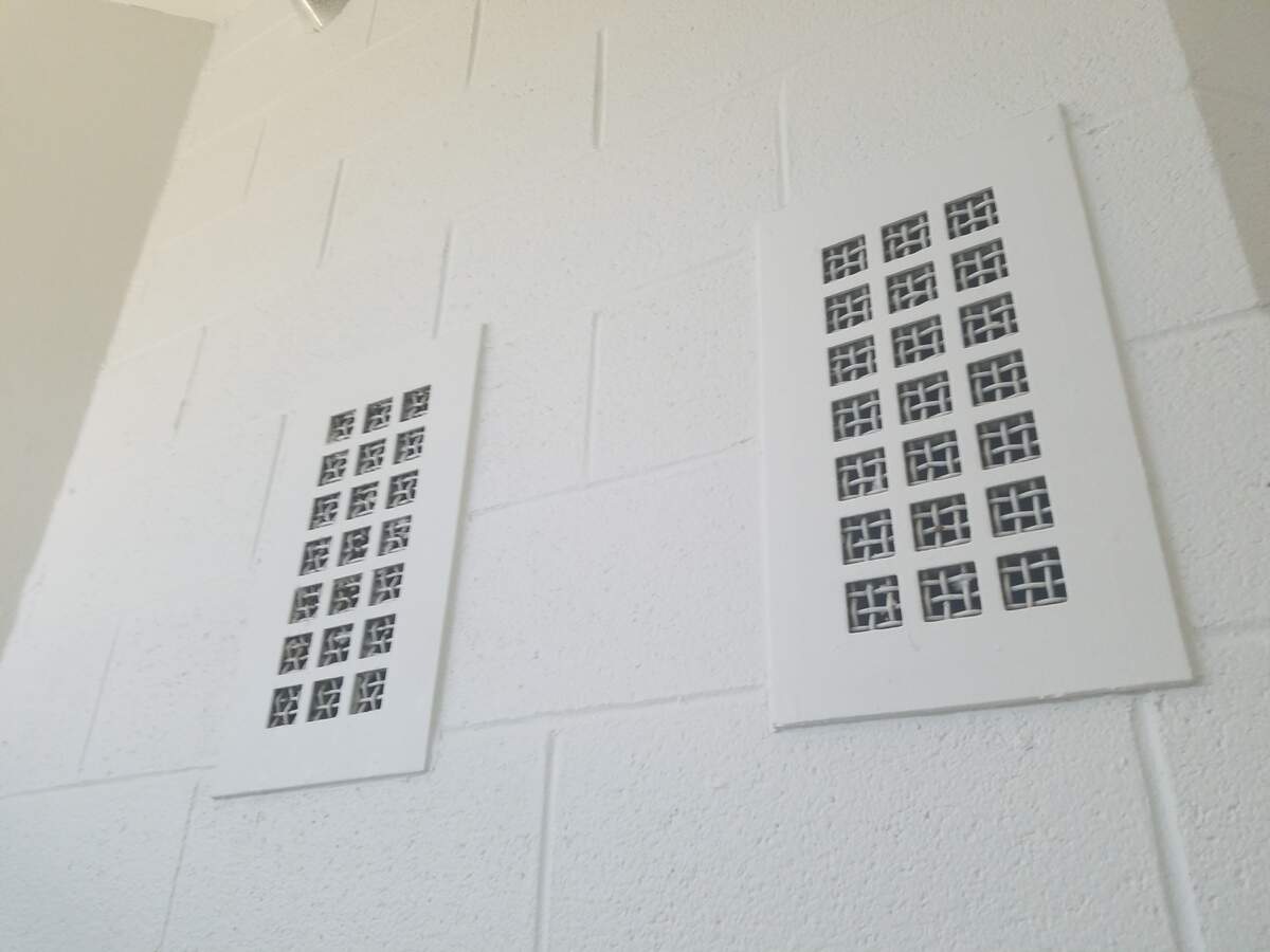 Heating and air-conditioning vents in the Durham County jail on June 21, 2018. The vents were identified has a suicide hazard in 2000 after a man used to vent to hang himself. Five additional people have since used the vents to hang themselves.  About 165 vents in 82 cells have been modified, and county officials said they are exploring how to modify the additional vents faster.