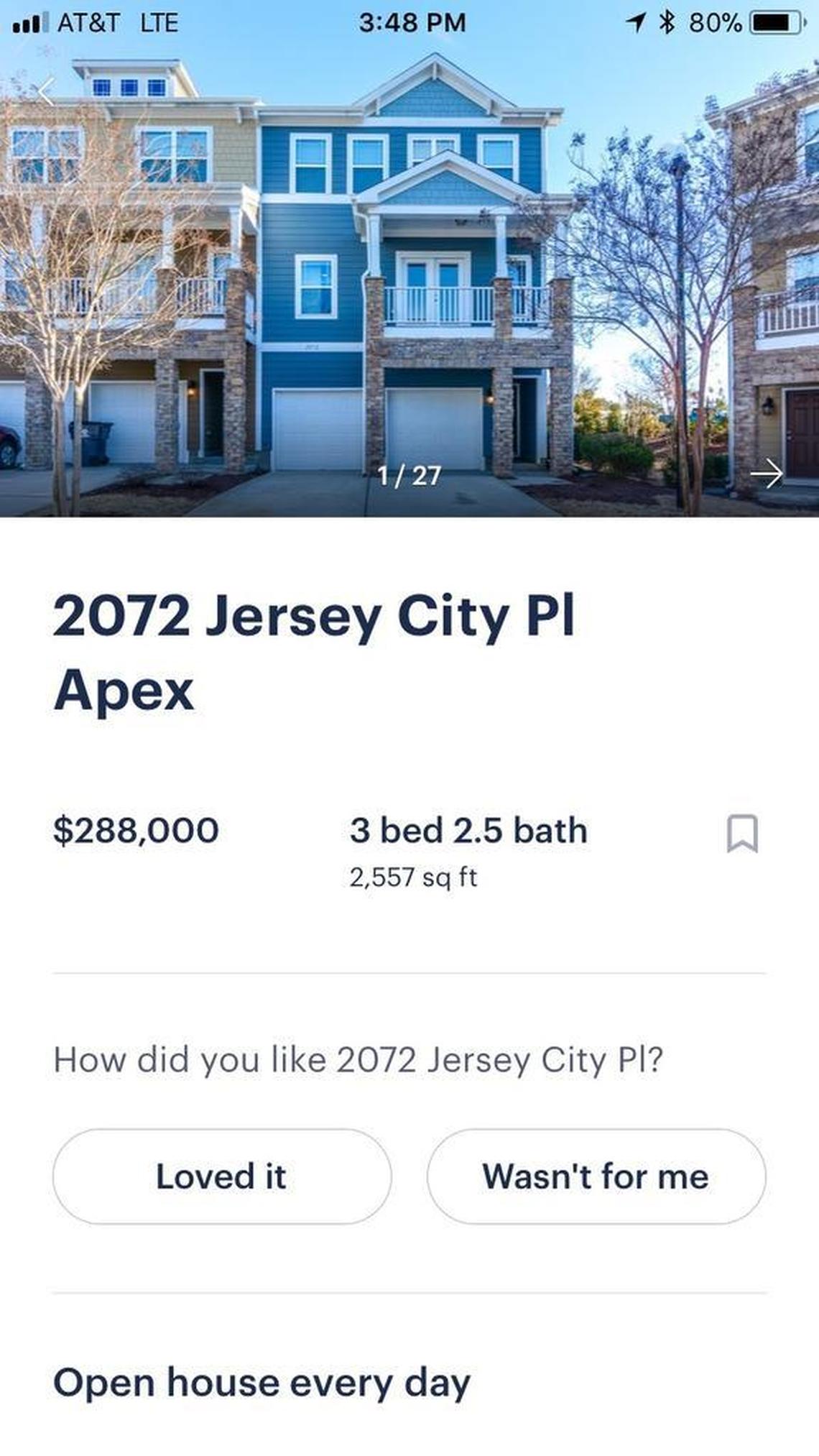 A screenshot of the Opendoor app.