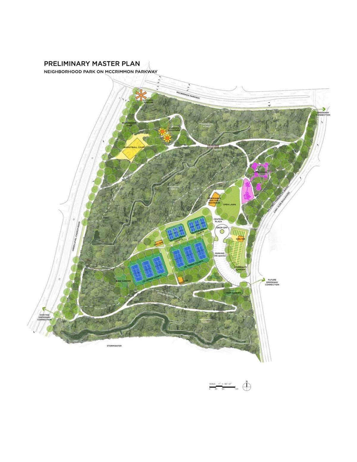 Plans for the McCrimmon Parkway Park were unveiled Wednesday at The Hive in Cary.