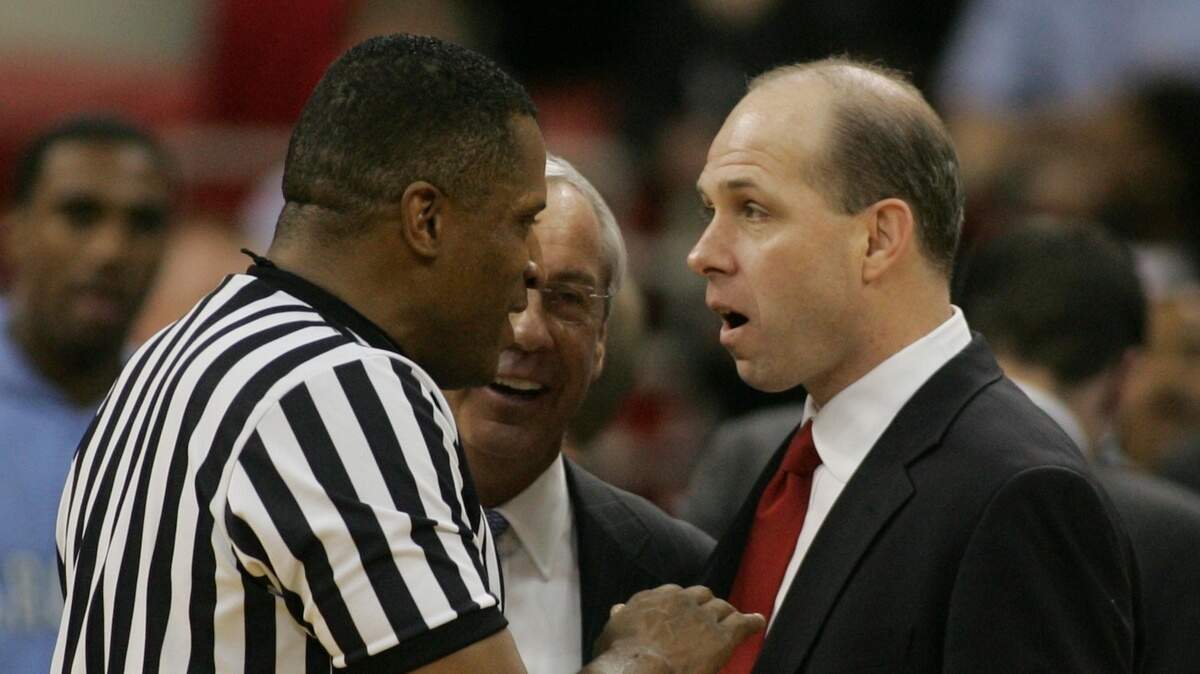 Referee Ted Valentine (left) has a long history of calling games in the ACC.