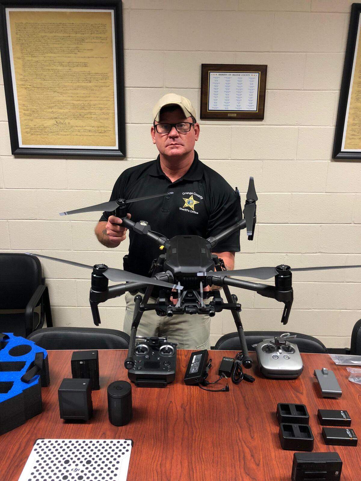 Investigator Troy Williams is one of two Orange County Sheriff's Office deputies being trained and licensed to operate the department's new drone. Sheriff Charles Blackwood said the drone will be used for search and rescue, incident and recovery management, evidence mapping and collection, and other public safety missions.