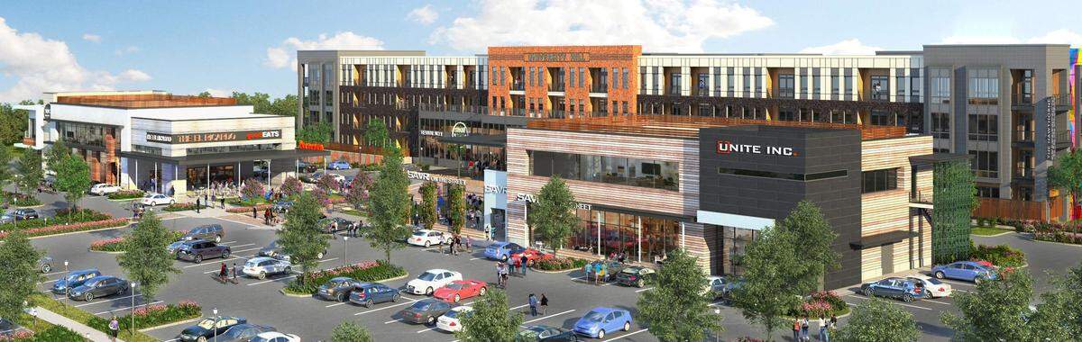 A rendering of the University Hill development that is coming to the South Square area of Durham.