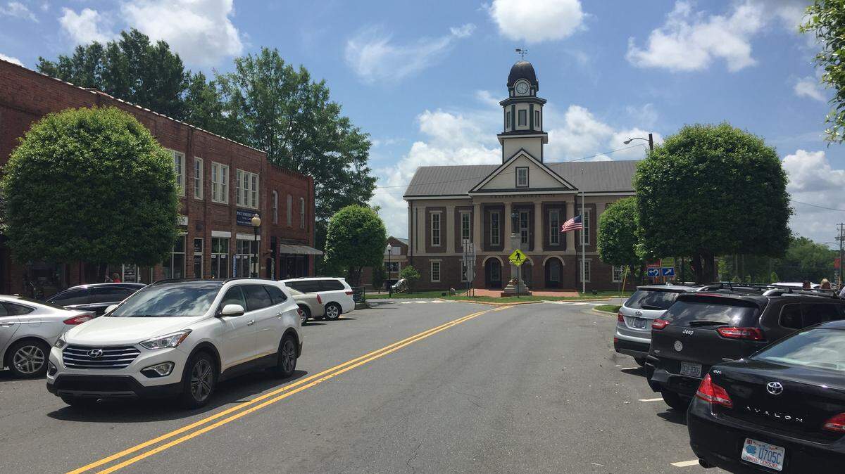 The Historic Courthouse in Pittsboro is the centerpiece of downtown.