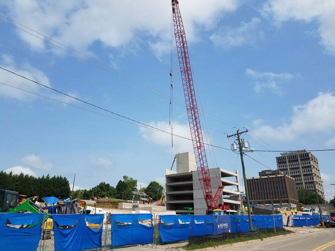 Apartments are being built at 600 Willard St. in downtown Durham on land that was once a hotel.