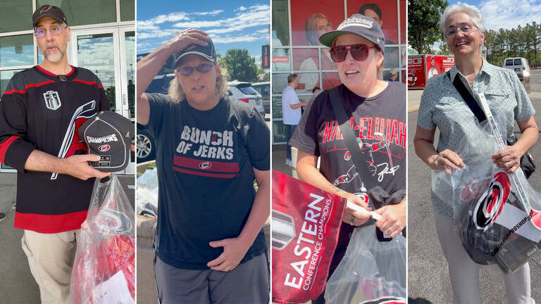 Canes Stanley Cup merch is nearly gone at Lenovo Center, but fans lined up anyway