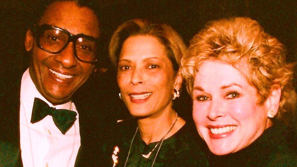 The painter Ernie Barnes, his wife, Bernie, and Zacki Murphy.