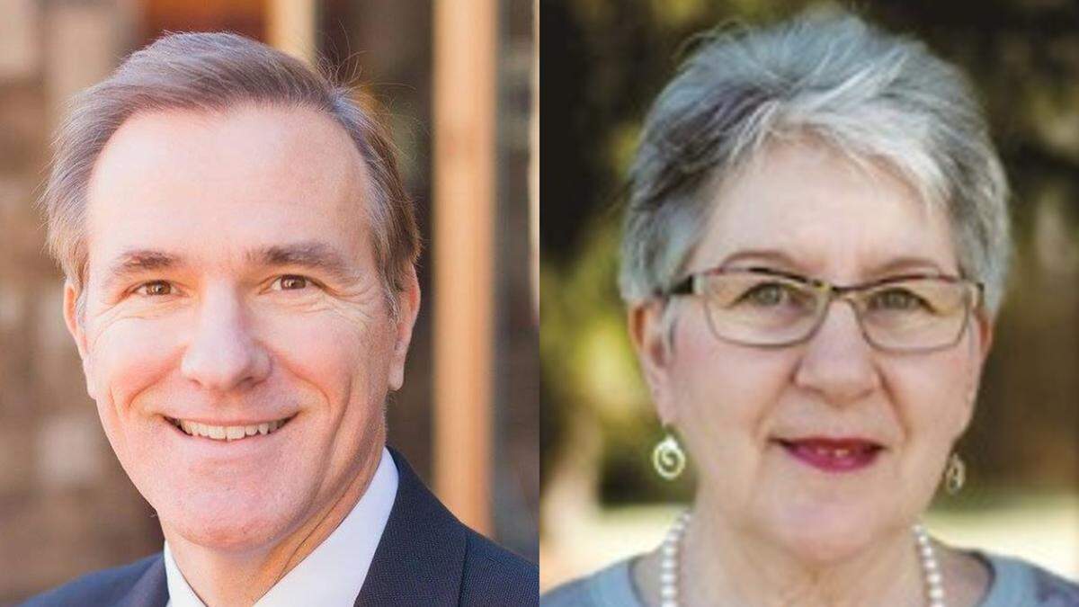 Republican Brian Bock (left) is challenging Democratic incumbent Diana Hales in District 3 of the Chatham County Commissioners.