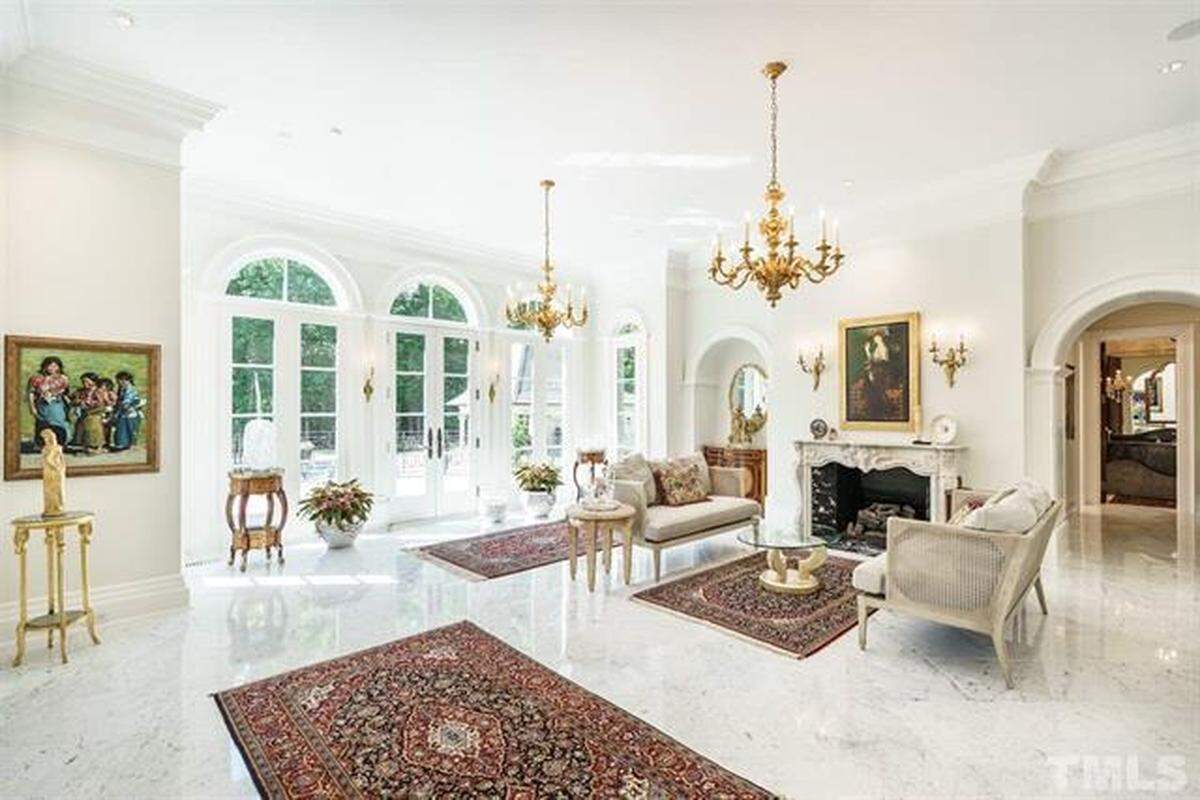 The foyer inside 1624 Morning Mountain Road in north Raleigh.