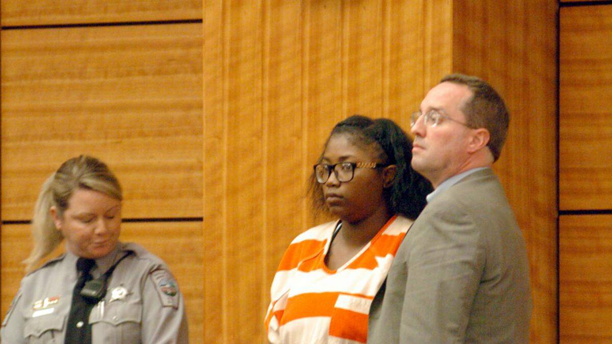 Josalyn Upchurch made her first appearance in Chatham County Superior Court in Pittsboro, North Carolina, after being charged in the July 2017 death of her 1-year-old De’Andre Emmanuel Cotton.