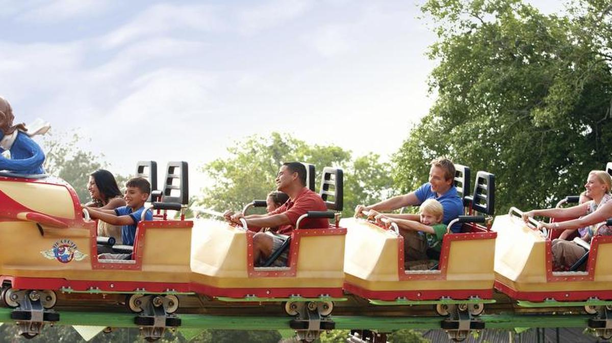 This undated photo provided by SeaWorld Parks & Entertainment shows the Grover Coaster at the current Sesame Place theme park located in Langhorne, Penn., and is the nation's only theme park based entirely on the award-winning educational program Sesame Street. On Thursday, May 18, SeaWorld Entertainment and Sesame Workshop announced an extension of their 37-year partnership to include the development of an additional Sesame Place theme park scheduled to open by 2021 in a U.S. location to be determined. The new license agreement extends SeaWorld's status as Sesame Workshop's exclusive theme park partner in the U.S. and makes it possible for Sesame Street characters to continue to appear at the existing distinct Sesame Street lands inside the company's two Busch Gardens theme parks and SeaWorld theme parks in San Diego and San Antonio, as well as a new Sesame Street land to be built in SeaWorld Orlando in the near future.