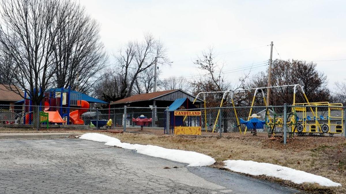 In this photo taken Jan. 26, 2016, the empty playground at Trinity Lutheran Church in Columbia, Mo. Justice Neil Gorsuch's first week hearing Supreme Court arguments features a case that's giving school choice advocates hope for an easier use of public money for private, religious schools in dozens of states. The long-delayed argument Wednesday, April 19, 2017, deals with whether Missouri should pay for a soft surface at the church playground.