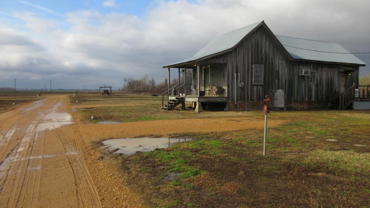 This March 10, 2017 photo shows a preserved sharecropper’s cabin at Tallahatchie Flats in Greenwood, Miss. The simple rustic cabins are rented out to visitors by the night. Sharecroppers and tenant farmers, most of them African-Americans living in desperate poverty, worked the region’s cotton plantations in the decades before the industry was mechanized.