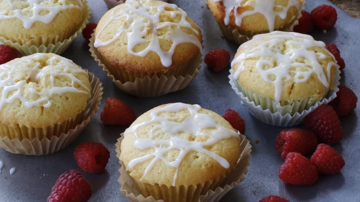 This March 2, 2016 photo shows lemon raspberry pound cake muffins in Concord, N.H. This dish is from a recipe by Sara Moulton.