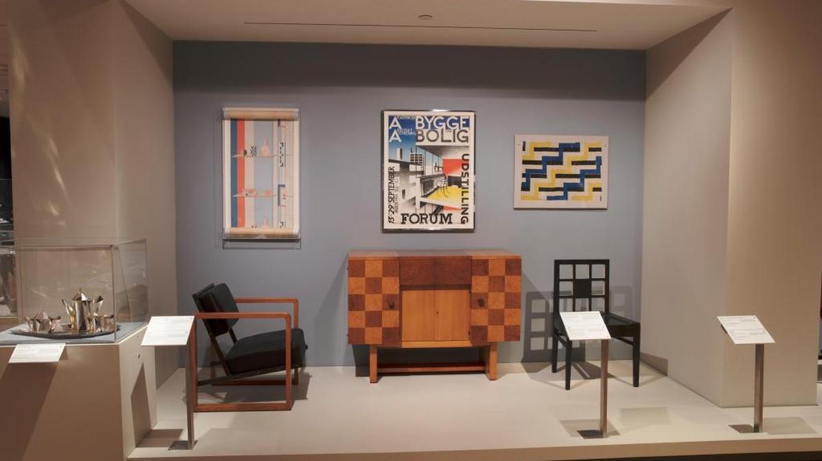 This undated photo provided by the Cooper Hewitt, Smithsonian Design Museum, shows an Installation view of “The Jazz Age: American Style in the 1920s.”