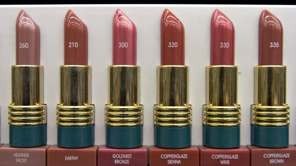 Revlon lipstick color samples are displayed in the cosmetics department of a Walgreens. Revlon is the largest private employer in Granville County, where it currently has 1,300 workers.