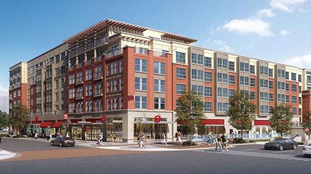 An artist’s rendering of the smaller-format Target on Franklin Street in downtown Chapel Hill.