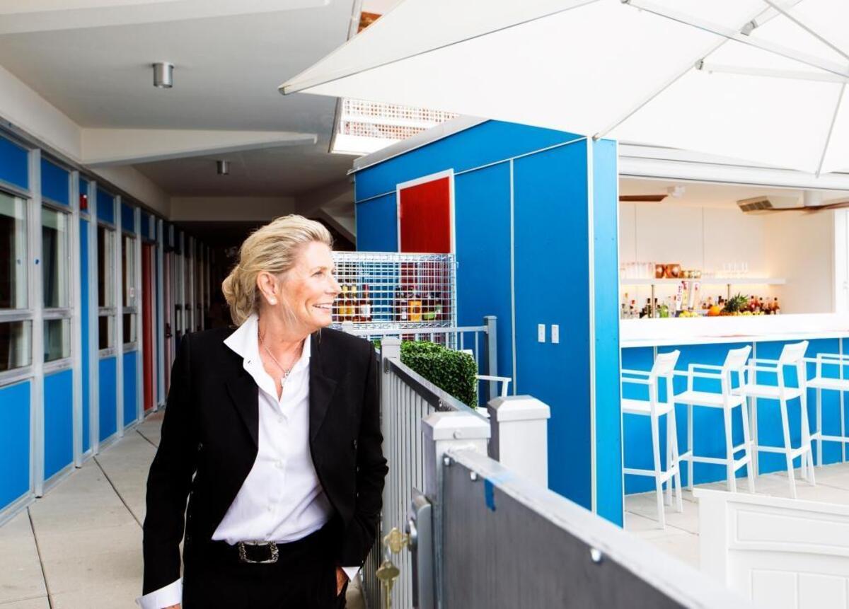 Jane Hills, developer of the new Unscripted Durham hotel, checks on employees preparing for the grand opening on Monday, July 17, 2017, in Durham, NC. The hotel is scheduled to open on July 19.