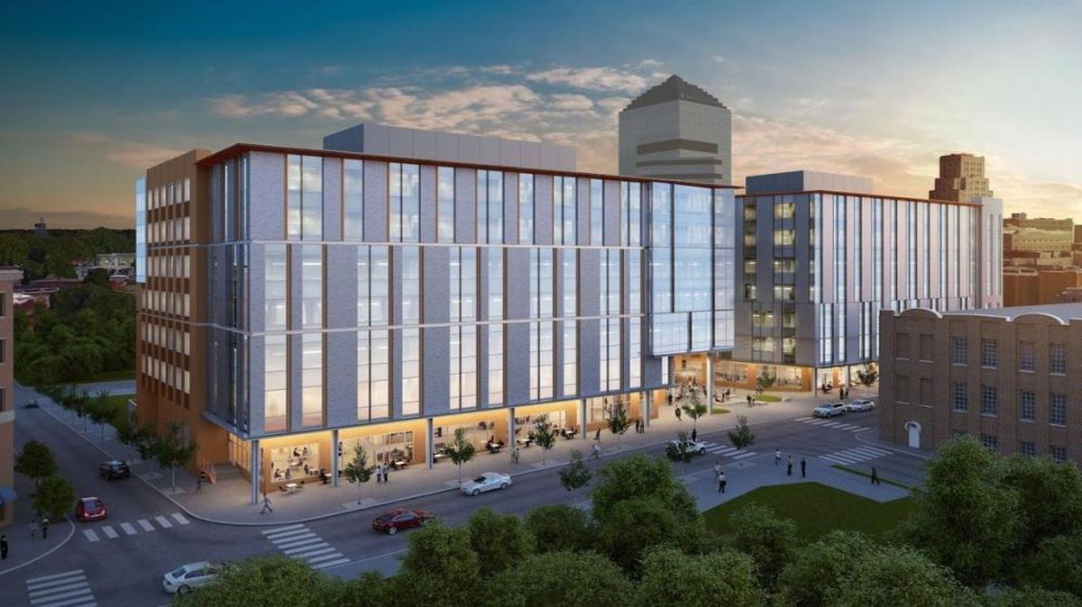 Longfellow Real Estate Partners broke ground Thursday on two buildings in the Durham Innovation District in downtown Durham.