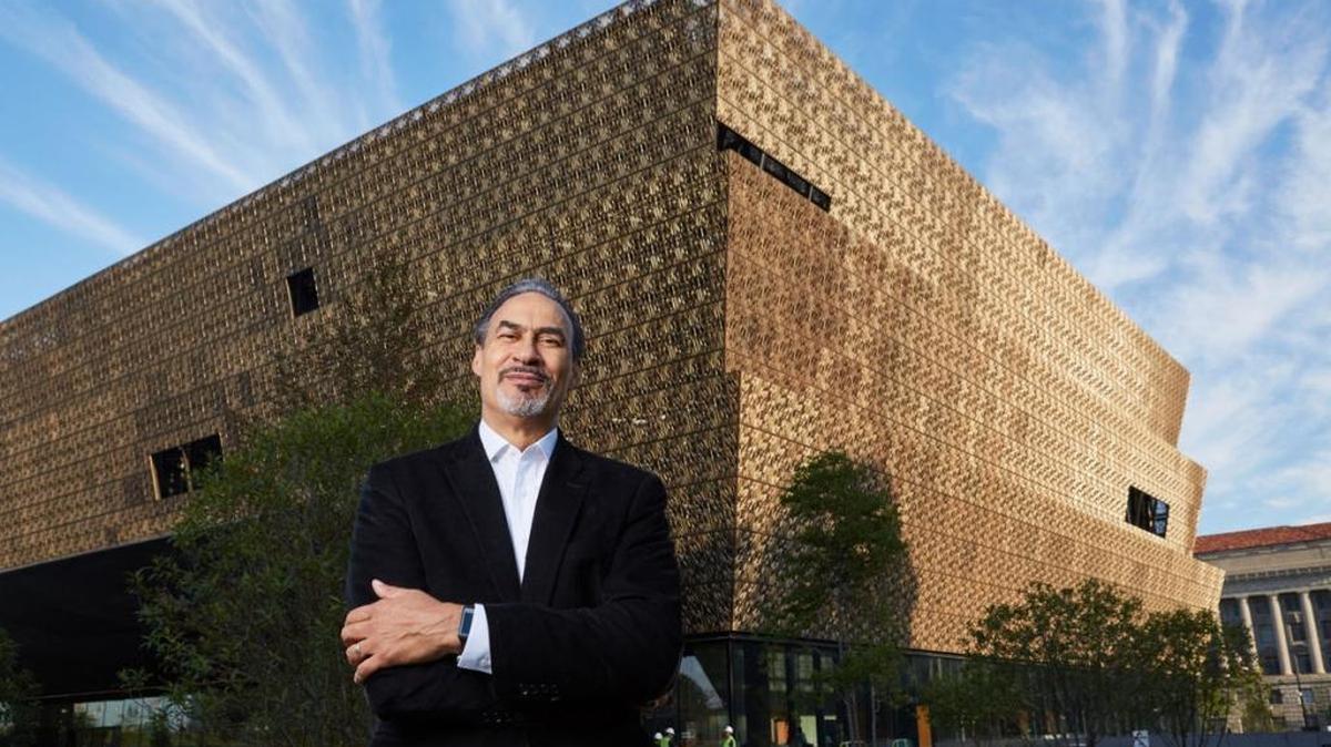 The late Durham architect Philip Freelon is  in front of the Smithsonian’s National Museum of African American History and Culture. Freelon, who died in July, is known as the architect of record for the museum in Washington, D.C., but also is known for his state and regional projects.
