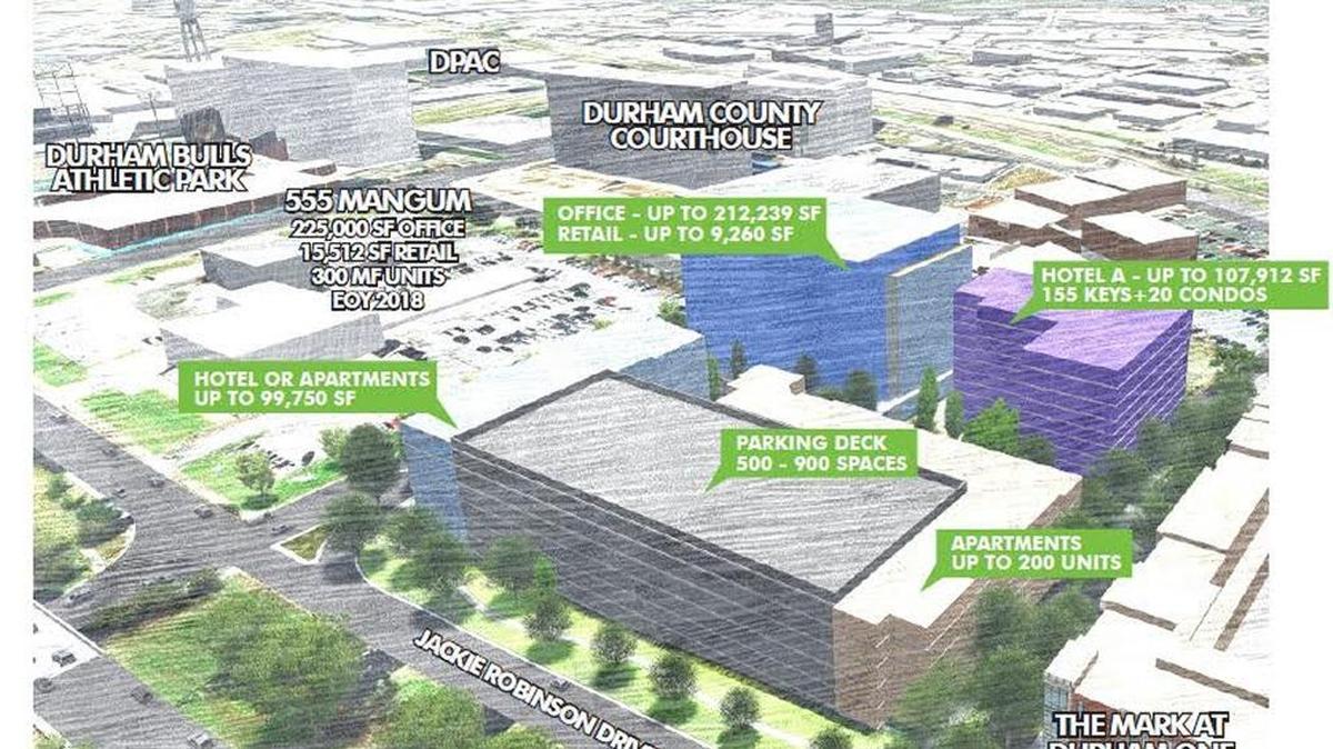 A rendering of what could possibly be built at the 411 S. Roxboro St. property.